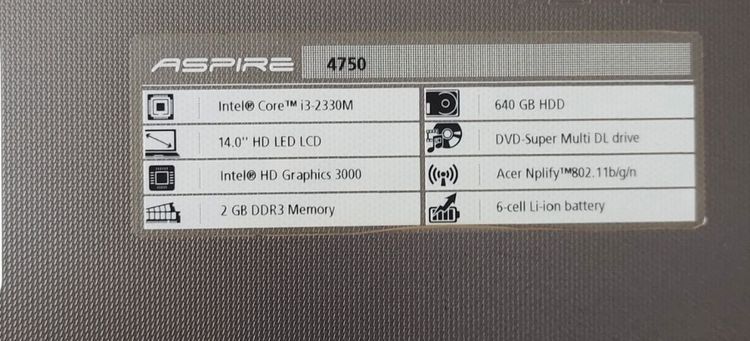 Acer Aspire series วินโดว์ 16 กิกะไบต์ USB ขายสภาพ90เปอร์เชน.ใช้งานได้100เปอเชนอุปกรครบ