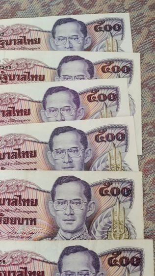 ธนบัตรไทย แบงค์ 500 สภาพสวยเหมา 6ใบ