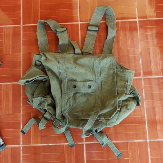 อื่นๆ อื่นๆ ไม่ระบุ เขียว 🇨🇵 เป้ทหารฝรั่งเศส 50s French Army Musette Backpack Model 55 TAP Algeria French Army Bag Airborne 🇨🇵 🇨🇵Made in france In 50s🇨🇵 หายาก