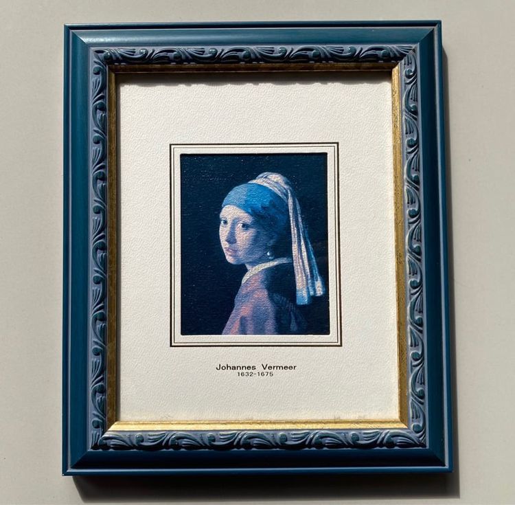 ภาพพิมพ์แท้  โดย  Johannes Vermeer  พร้อมเฟรมเดิมๆ จาก Museum  มีtax ครบนะคะ 
