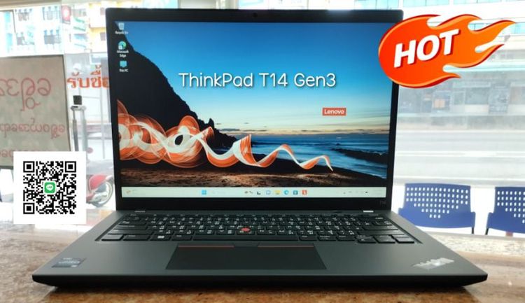วินโดว์ 16 กิกะไบต์ ใช่ Lenovo ThinkPad T14 Gen3 i5 Gen12, RAM 16GB, SSD 512GB ประกัน 36 เดือน