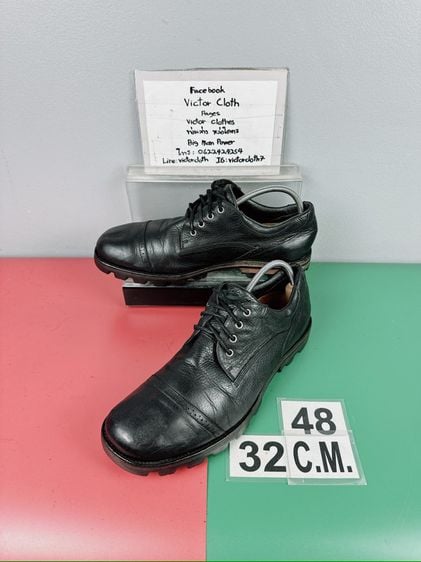 รองเท้าหนังแท้ UGG Sz.14us48.5eu32cm สีดำ ทรงสวย สภาพสวยมาก ไม่ขาดซ่อม ใส่ทำงานเที่ยวได้