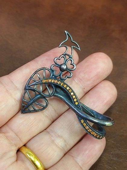 (4318) กิ๊ฟติดผมเงินงานเก่า ตอก 925 รูปที่ 5