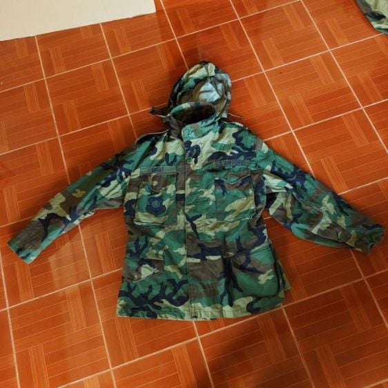 อื่นๆ เสื้อแจ็คเก็ต | เสื้อคลุม EU 46.5 เขียว แขนยาว 🇺🇲เสื้อทหาร M65 - 1996 Camouflage - USA Military . 🇺🇲Made in USA 🇺🇲อก46 งานกองทัพ  U.S.ARMY ปี1996