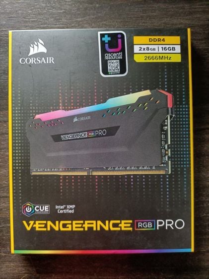 (ของใหม่) แรม 16 GB (2 x 8GB)
Corsair VENGEANCE® RGB PRO 16GB (2 x 8GB) DDR4 