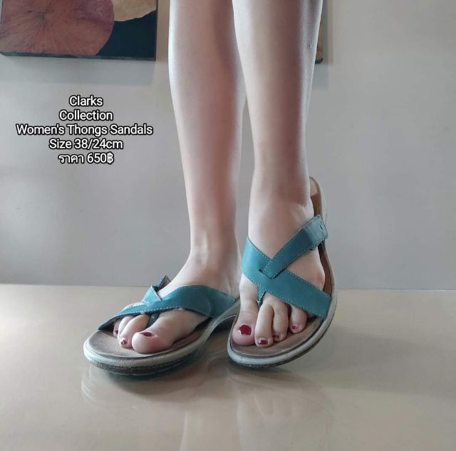 Clarks
Collection
Women's Thongs Sandals 
Size 38ยาว24cm
ราคา 650฿
