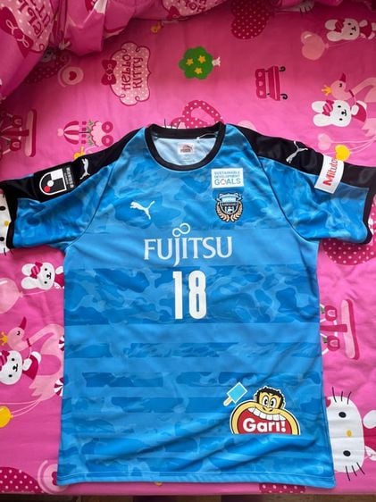 เสื้อฟุตบอล ทีม KawasakiFrontale ลายเซ็นเจชนาธิปของแท้