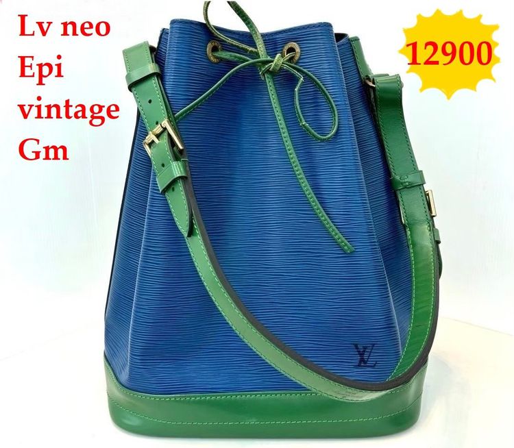 Louis Vuitton หนังแท้ หญิง น้ำเงิน กระเป๋าสะพายไหล่Lv neo Epi vintage Gm 