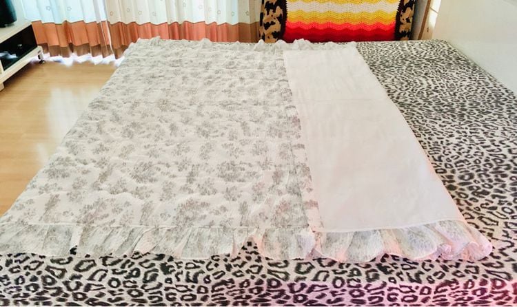 ผ้าห่ม (แบบบาง) ขนาด 5.5-6ฟุต สีขาวลายวินเทจมีระบาย (สภาพใหม่) มือสองสภาพดี สินค้าญี่ปุ่น-เกาหลีแท้ รูปที่ 11
