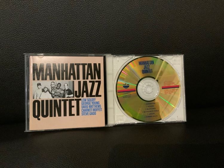 ภาษาอังกฤษ ขายแผ่นซีดีแจ๊สแผ่นทอง 24K Gold Cd หายาก  Manhattan Jazz Quintet Paddle Wheel 24k Gold CD 1988 Japan 🇯🇵ส่งฟรี