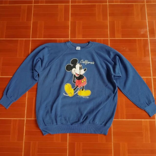 🐀🇺🇲เสื้อสเวตเตอร์80s Vintage Mickey mouse - Velva Sheen 80s 🇺🇲 Made in USA 🇺🇲ของแท้ อก46 หายากเว็ปนอกเล่นกันแรงสภาพดีมากๆสวยจั๊มแน่นๆ