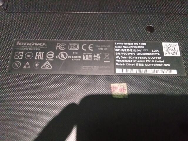วินโดว์ 4 กิกะไบต์ USB ไม่ใช่ โน๊ตบุ๊ค LENOVO รุ่น IdeaPad 100-14IBD