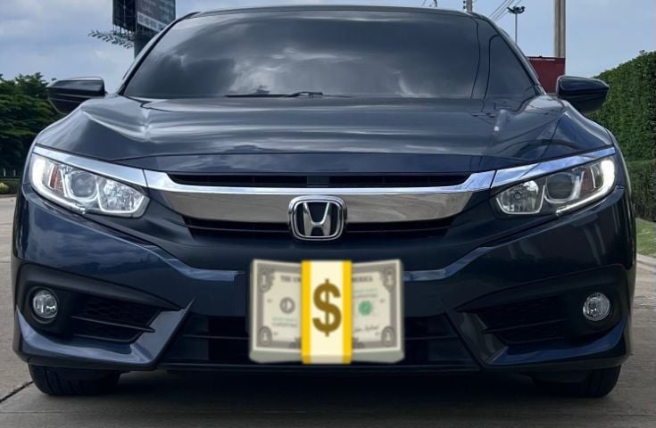 Honda Civic 2017 1.8 E i-VTEC Sedan เบนซิน ไม่ติดแก๊ส เกียร์อัตโนมัติ น้ำเงิน รูปที่ 1
