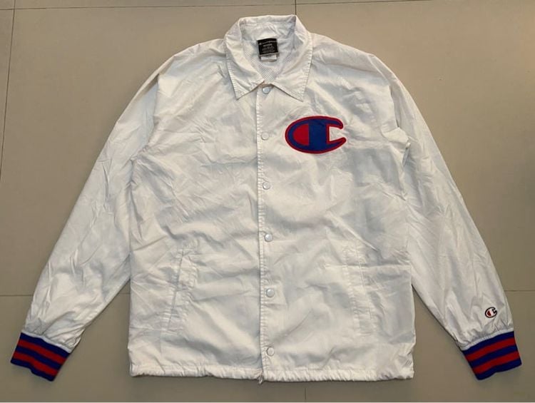 อื่นๆ เสื้อแจ็คเก็ต | เสื้อคลุม EU 46.5 ขาว เสื้อแจ็กเก็ตแขนยาว champion vintage