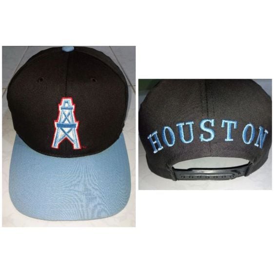 หมวกสแน็ปแบ็คปีกตรง Vintage Starter NFL Houston Oilers ทรงสวยเสภาพดี