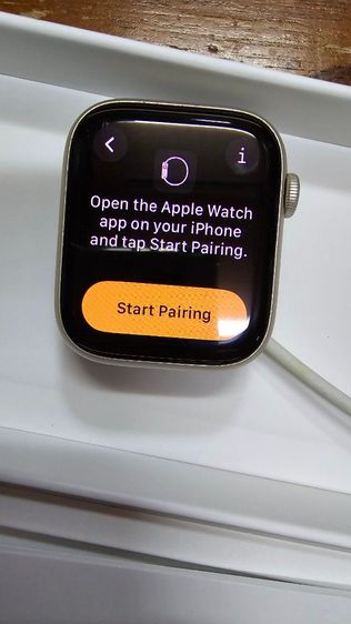 เงิน ขาย Apple watch series 7  45 mm  Starlight Alu Star Sp Band GPS เฉพาะหน้าปัด ไม่มีสาย มือสอง 