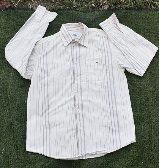 Polo Ralph Lauren เสื้อเชิ้ต M ขาว แขนยาว เสื้อ Lacoste มือสอง zize 3 
