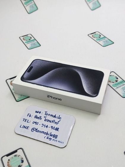 ขาย  เทิร์น iPhone 15 Pro Max 256 Blue ศูนย์ไทย ของใหม่มือ 1 อุปกรณ์ครบยกกล่อง ประกัน 1 ปีเต็ม เพียง 41,990 บาท ครับ 