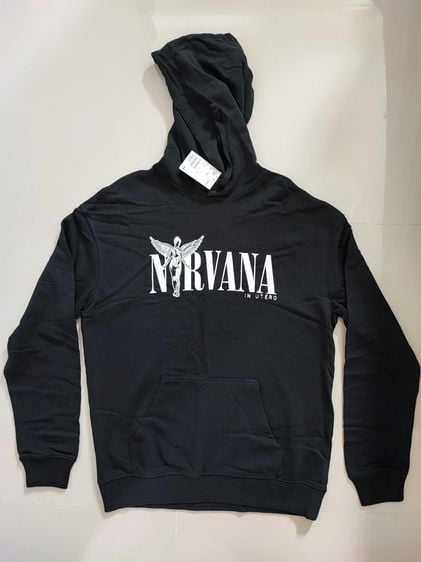 อื่นๆ เสื้อแจ็คเก็ต | เสื้อคลุม M ดำ แขนยาว เสื้อฮู้ด Nirvana In Utero