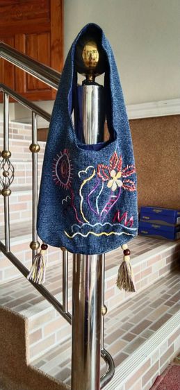 อื่นๆ ผ้า หญิง น้ำเงิน ระเป๋าแฮนด์เมด handmade bag