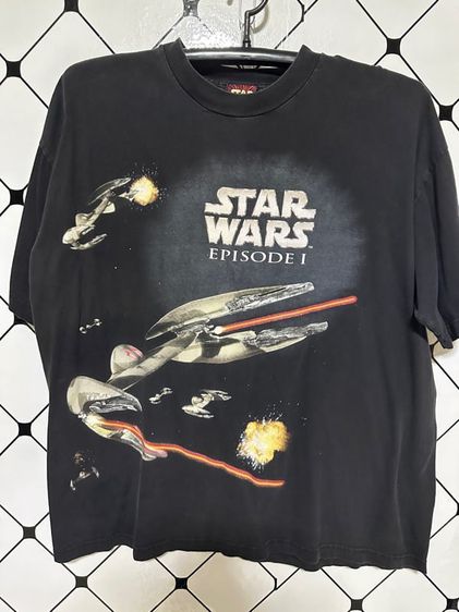 ดำ แขนสั้น 💥เสื้อ Star Wars 90S second hand t-shirts  