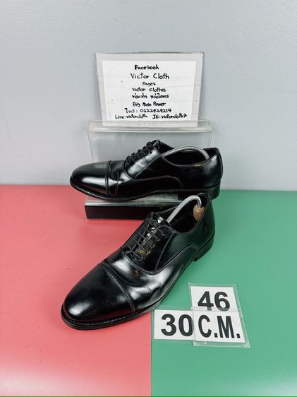 รองเท้าหนังแท้ Samuel Windsor Sz.12us46eu30cm(เท้ากว้างอูมใส่ได้) สีดำ พื้นหนังเย็บ สภาพสวยมาก ไม่ขาดซ่อม ใส่เรียนทำงานได้