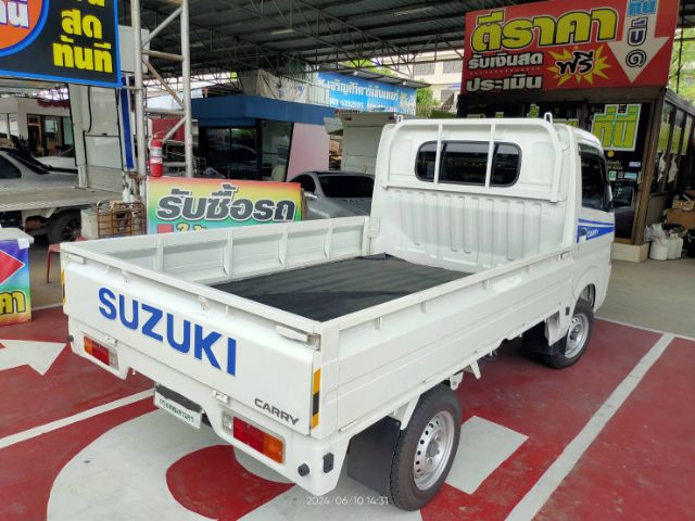 Suzuki Carry 2021 1.5 Pickup เบนซิน ไม่ติดแก๊ส เกียร์ธรรมดา ขาว รูปที่ 3