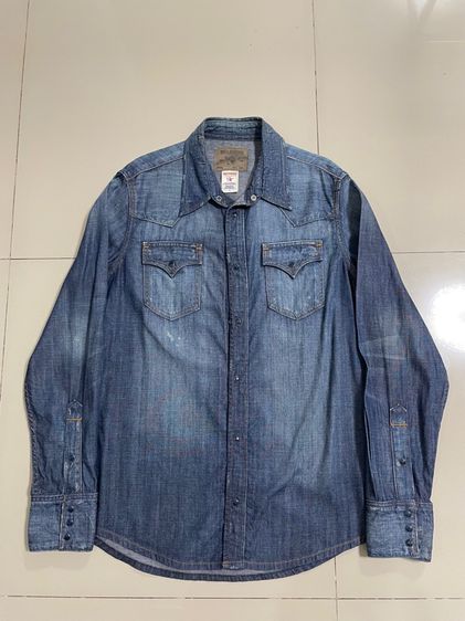 เสื้อเชิ้ตยีนส์บาง TRUE RELIGION รูปที่ 2