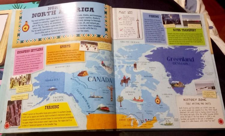 หนังสือ Barron's Amazing Fact-Packed, Fold-Out Atlas of The World