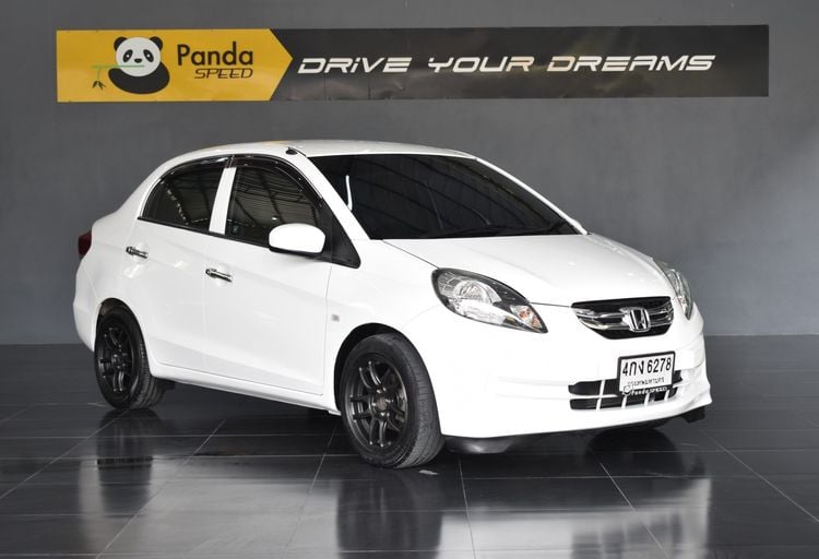 Honda Brio 2014 1.2 Amaze V Sedan เบนซิน ไม่ติดแก๊ส เกียร์อัตโนมัติ ขาว