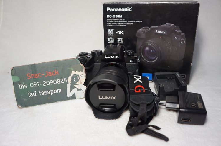 กล้องมิลเลอร์เลส ไม่กันน้ำ Panasonic G90M เลนส์ 12-60 ชัตเตอร์หลักร้อย ครบกล่อง
