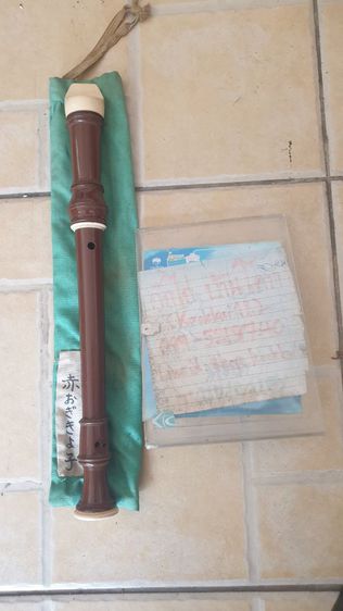 ขลุ่ย recorder มือสองจากญี่ปุ่นผ่านการใช้งานนะคะพร้อมถุงผ้า  made in Japan รูปที่ 1
