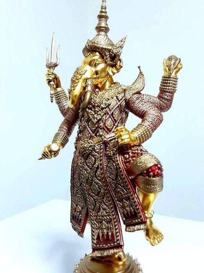 พระพิฆเนศเอกทันตะ เนื้อบรอนซ์ กายทอง สูง6นิ้ว 7นิ้วรวมฐาน สร้างเพียง79องค์ หมายเลขที่๑๑ รูปที่ 15