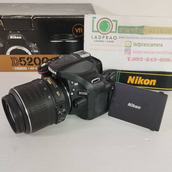 กล้อง DSLR ไม่กันน้ำ Nikon D5200 Kit Shutter 8,000 ครั้ง เหมือนใหม่ ไร้ที่ติ เครื่องศูนย์ไทย ยกกล่อง  Nikon D5200+Lens 18-55mm.VR ชัตเตอร์น้อยมากๆๆ เหมือนใหม่ผิว