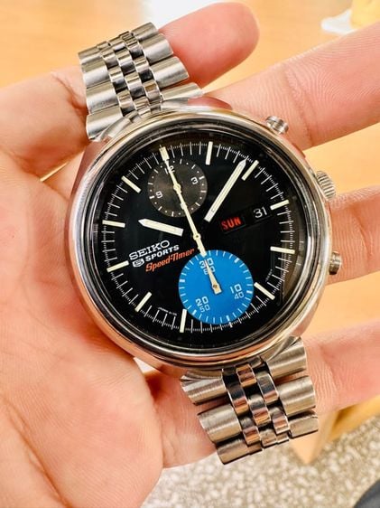 ดำ ขายนาฬิกา RARE SEIKO Speed-Timer CHRONOGRAPH AUTOMATIC CAL.6138 21 JEWELS JAPAN MADE