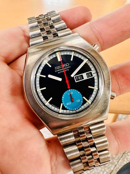 ดำ ขายนาฬิกา RARE SEIKO CHRONOGRAPH AUTOMATIC CAL.6139B 21 JEWELS JAPAN MADE