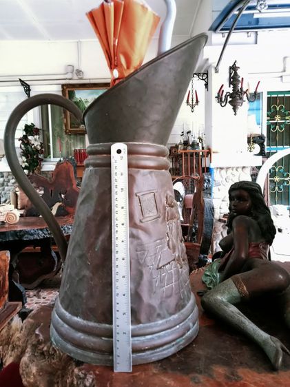 งานอังกฤษ..ถังทองแดงลายนูนใส่ของใช้ขนาดใหญ่เก่าโบราณ รูปที่ 5