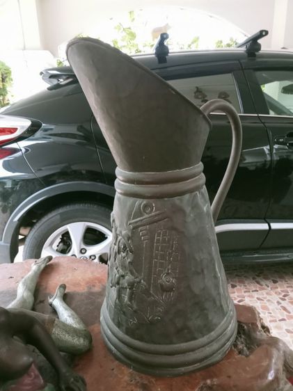 งานอังกฤษ..ถังทองแดงลายนูนใส่ของใช้ขนาดใหญ่เก่าโบราณ รูปที่ 7