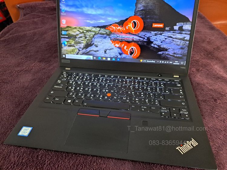 Lenovo วินโดว์ 16 กิกะไบต์ ThinkPad T490S i5-8365 Gen8 RAM 16GB จอ14นิ้ว Full HD IPS คีบอร์ทไฟ