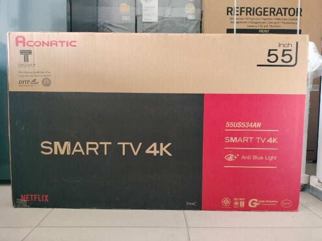 ซาวด์บาร์ ลำโพงคอมพิวเตอร์ smart TV aconatic 4k 55 นิ้วเป็นสินค้าใหม่ตัวโชว์ยังไม่ผ่านการใช้งานประกันศูนย์ราคา 6,990 บาท