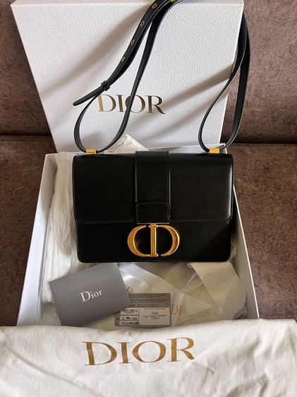 หนังแท้ ไม่ระบุ ดำ กระเป๋า Dior The 30 Montaigne 