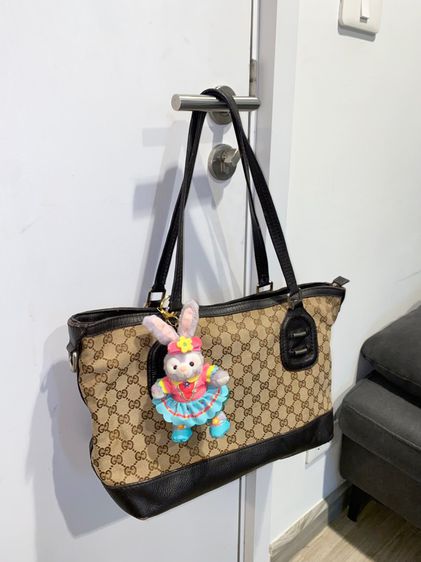  GUCCI GG Canvas and Leather Techno Tote รับประกันแท้