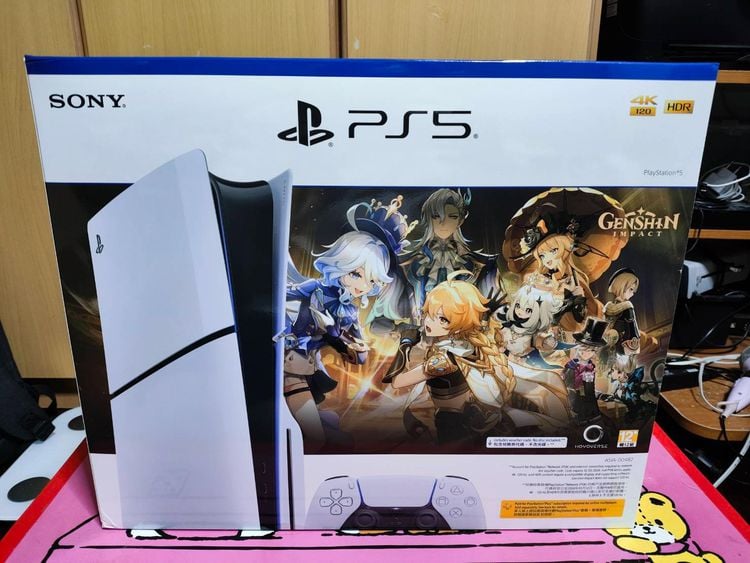 Sony เครื่องเกมส์โซนี่ เพลย์สเตชั่น เชื่อมต่อไร้สายได้ PS5 PlayStation 5 Slim Disc Console - Genshin Impact Bundle รุ่น ASIA-00482