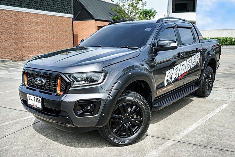 Ford Ranger 2021 2.0 Hi-Rider Wildtrak Pickup ดีเซล ไม่ติดแก๊ส เกียร์อัตโนมัติ เทา