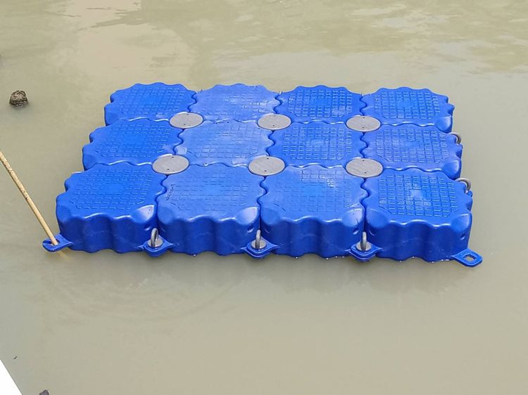 ทุ่นลอยน้ำทีเอสที ทุ่นพลาสติก ทุ่นลอยน้ำอเนกประสงค์ DIY สามารถประกอบเรียงต่อกันเป็นแพลอยน้ำตามแบบที่ต้องการได้ รูปที่ 3
