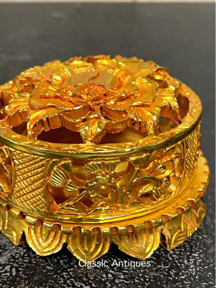 กระถาง กำยาน กะไหล่ทอง สะสมA26 รูปที่ 11