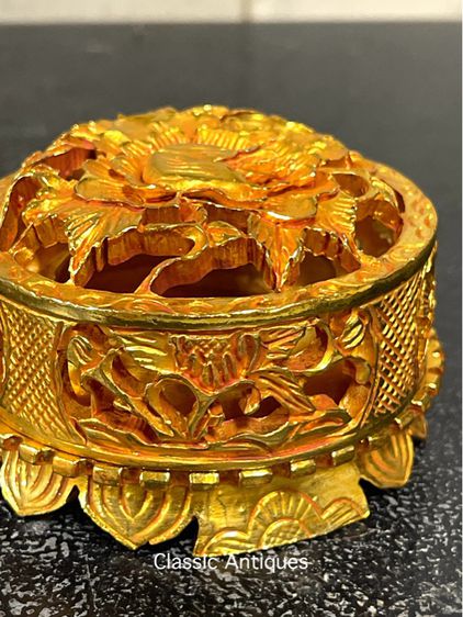 กระถาง กำยาน กะไหล่ทอง สะสมA26 รูปที่ 10