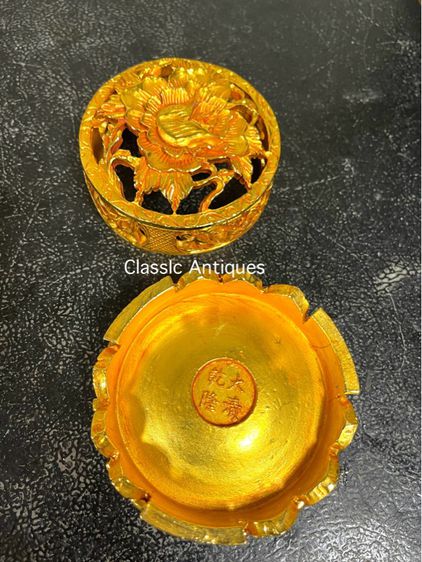 กระถาง กำยาน กะไหล่ทอง สะสมA26 รูปที่ 6