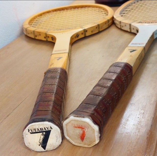 Rare Vintage Antique Autograph Wooden Tennis Racquet Racket 
 รูปที่ 6
