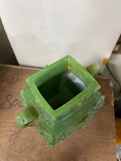 กระถางหินสองหู แกะสลักสะสมB5 รูปที่ 9